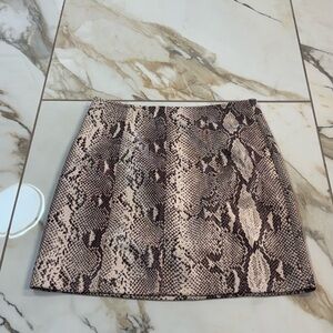 Forever Lovely Snake Skin Mini Skirt